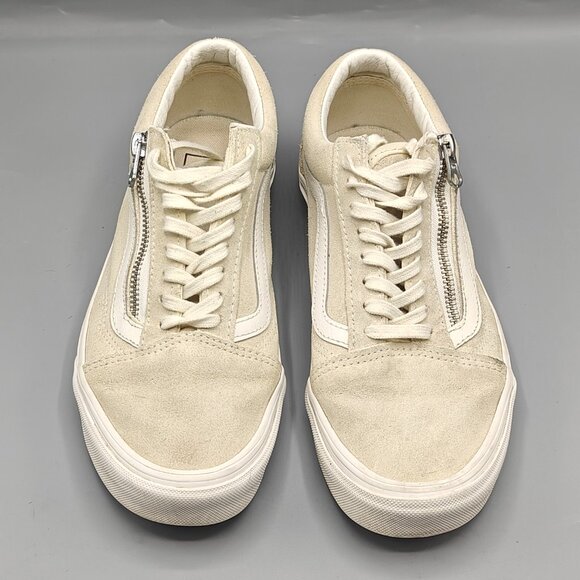 VANS Unisex Old School Zip Suede Marshmallow/Blanc Shoes - Picture 3 of 11